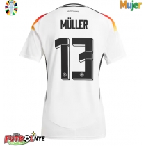 Camiseta Alemania Thomas Muller #13 Primera Equipación para mujer Eurocopa 2024 manga corta